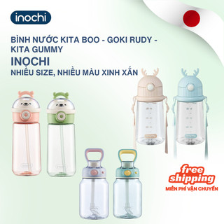  Bình nước nhựa tritan KITA BOO KITA GUMMY INOCHI có quai cầm & ống hút dễ sử dụng cho bé an toàn vạch chia rõ ràng 
