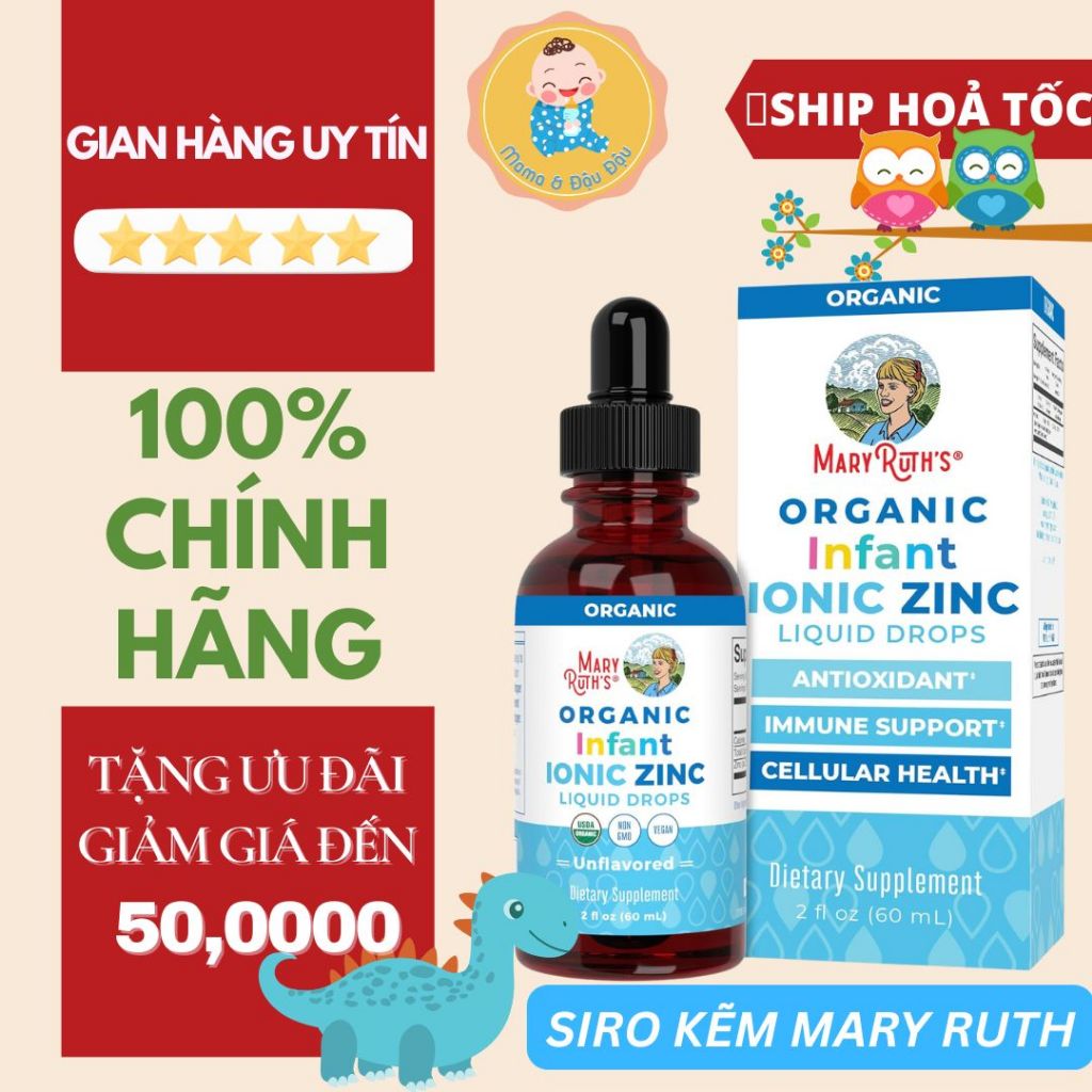 [Date 2026][Mỹ] Siro kẽm Mary Ruth Ionic Zinc Liquid Drops cho bé