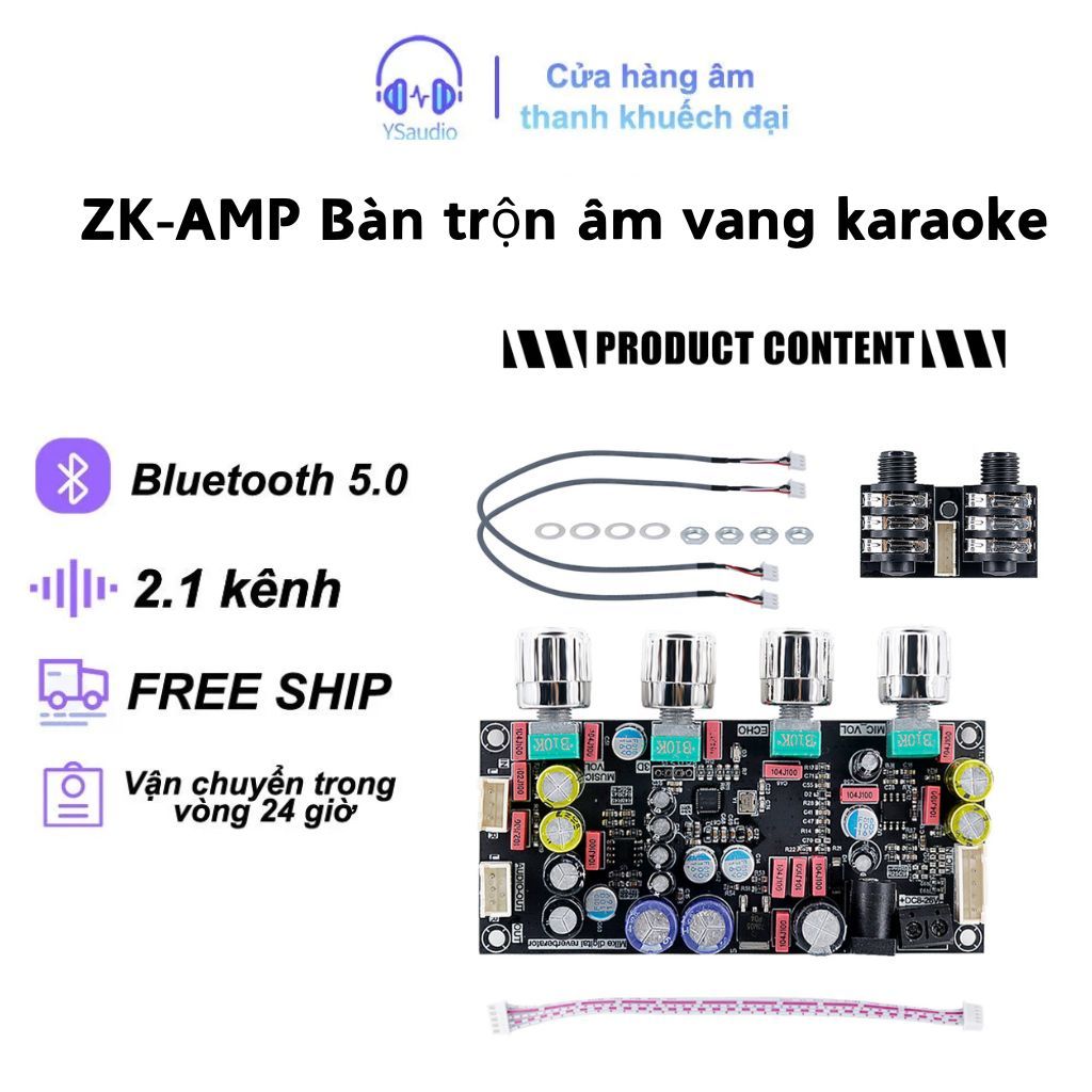 Mạch karaoke tạo vang ZK-AMP, Mạch karaoke 2 mic. micro karaoke DSP