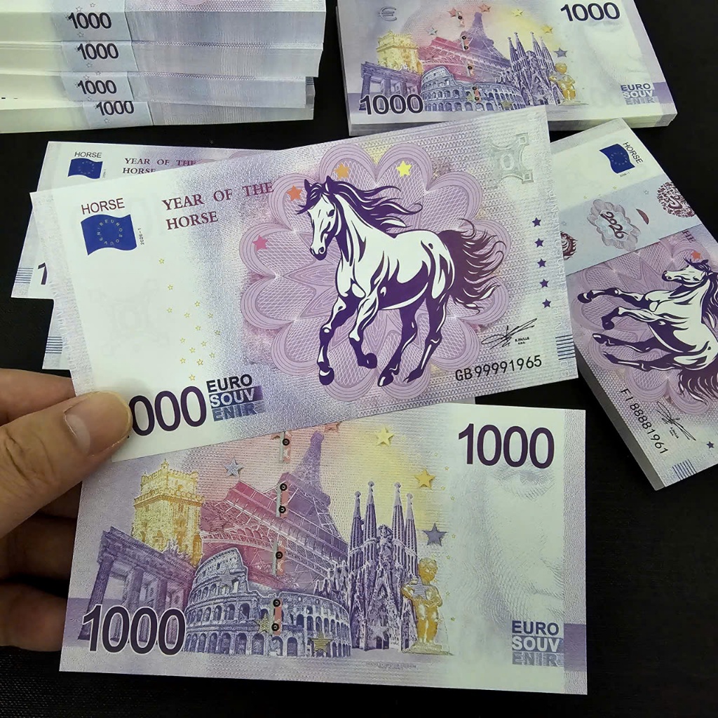 Tờ 1000 Euro Lưu Niệm Hình Con Ngựa - Lộc Lì Xì May Mắn Tết 2026