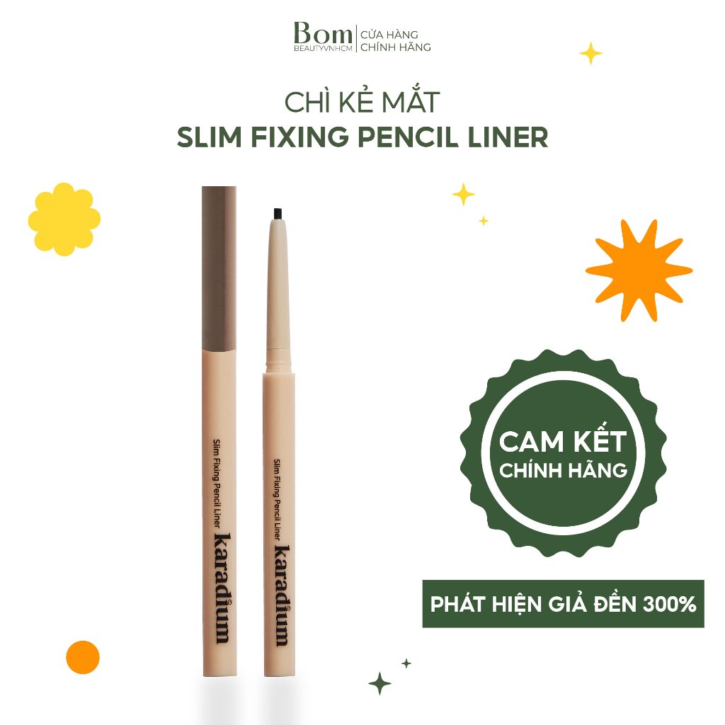 Chì Kẻ Mắt Dạng Sáp Siêu Mảnh, Mềm Mịn, Lâu Trôi Karadium Slim Fixing Pencil Liner 0.15g (T1/2027)