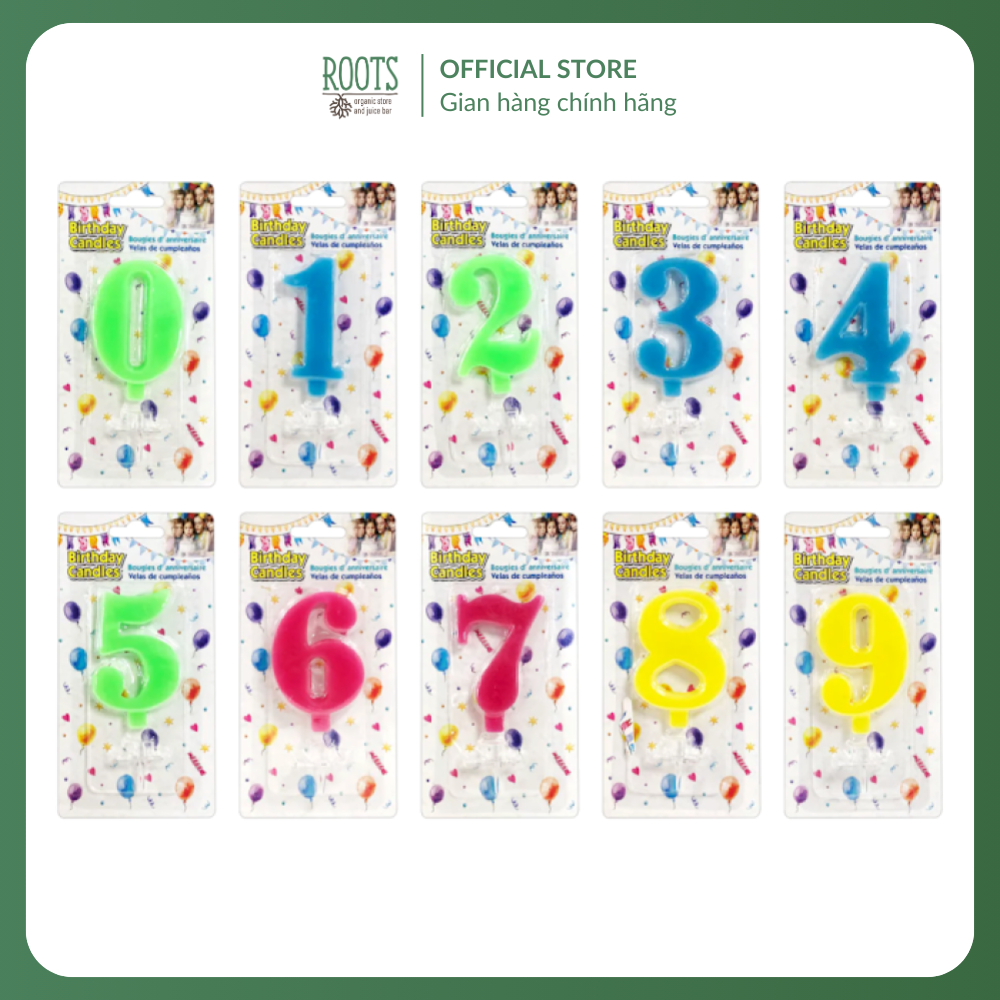 (Ship hỏa tốc) UNCLE BILLS - Nến Số (Nhiều Mẫu), Number Candle, 0 - 9 Assortment