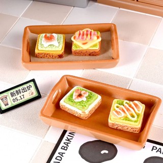 [Mô hình thu nhỏ]Bánh cookie, bánh quy sandwich pizza   trang trí bàn làm việc nhà cửa