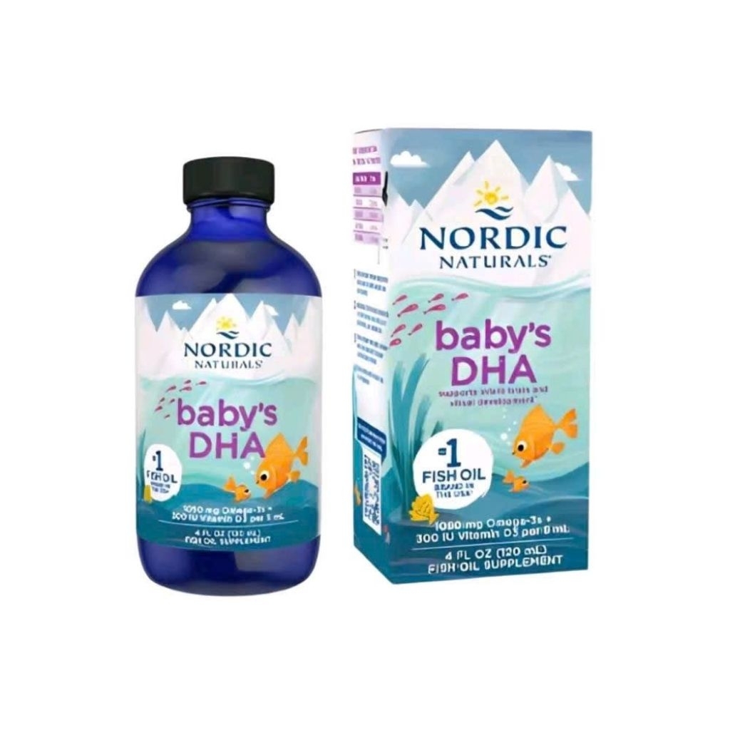 (Size to 120ml - check QR) TPBS Nordic Natural Baby's DHA giúp hỗ trợ trí não, mẫu mới