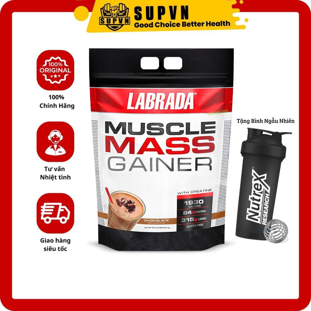 Labrada Muscle Mass Gainer 12lbs Hỗ Trợ Bổ Sung Năng Lượng Dạng Túi Lớn Tiện Dụng