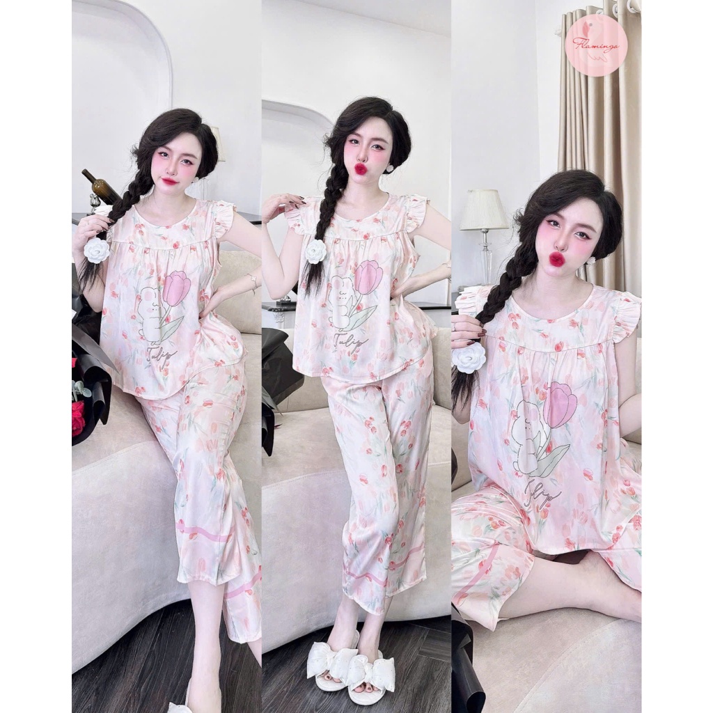 40-70kg- SET ĐỒ BỘ LỬNG QUẦN 9 TẤC ÁO CÁNH TIÊN CHẤT LỤA LATIN SIÊU MỀM MỊN MÁT CAO CẤP NHÀ FLAMINGO