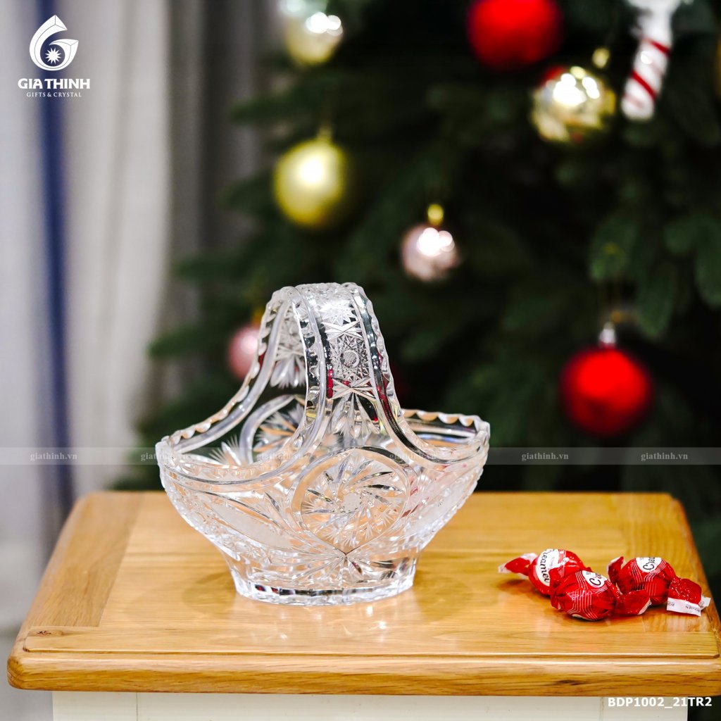 Lẵng pha lê màu R230 x 160mm