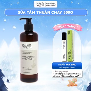  Sữa Tắm Thuần Chay Pure Vegan Hương Thơm Thảo Mộc Làm Sáng Da Cấp Ẩm Dưỡng Da  500ml  