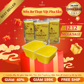  Sáp Bơ - Nến Cúng Phật Thời Gian Cháy Lâu Hương Thơm Tự Nhiên 