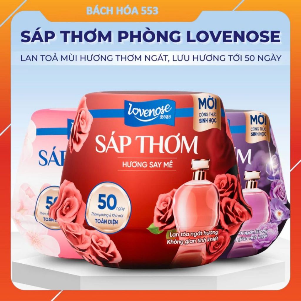 Sáp Thơm Phòng Lovenose Aikomi 230G (Lưu Hương Tới 50 Ngày)