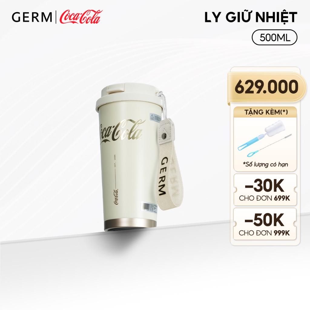 Ly Giữ Nhiệt Inox 316 Nguyên Khối GERM Coca-Cola 500ml - GE-CK22AW-B15/GE-CK23AW-B81
