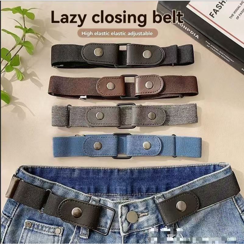[Quà Tặng] Khóa thắt lưng cho quần jeans, không có khóa căng đàn hồi vành đai thắt lưng cho Phụ nữ/nam giới