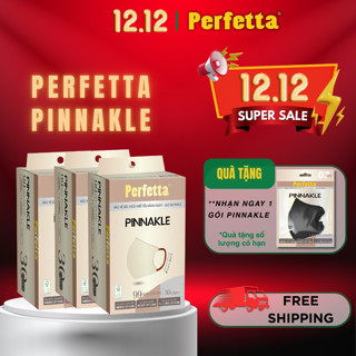   Tặng 1 Gói 5D  - Combo 3 Hộp Khẩu Trang Perfetta Pinnakle 30 Cái Hộp Cao Cấp - 3 Lớp Bảo Vệ From 5D 
