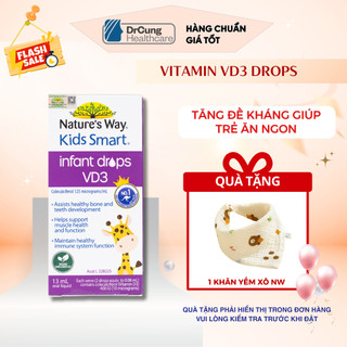  Vitamin D3 Thuần Hữu Cơ Organic Nature's Way Kids - Cung Cấp Canxi Cho Bé Tăng Chiều Cao  Lọ 13ml  