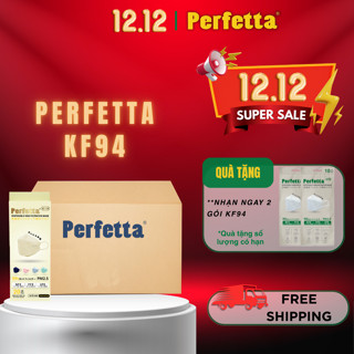   Tặng 4 Gói KF94  - Thùng 200 Cái Khẩu Trang Y Tế Perfetta KF94 20 Cái Hộp - Thanh Nẹp Mũi Mềm Mại 
