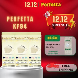   Tặng 1 Gói KF94  - Combo 3 Hộp Khẩu Trang Perfetta KF94 20 Cái Hộp - 3 Lớp Mềm Mại. 