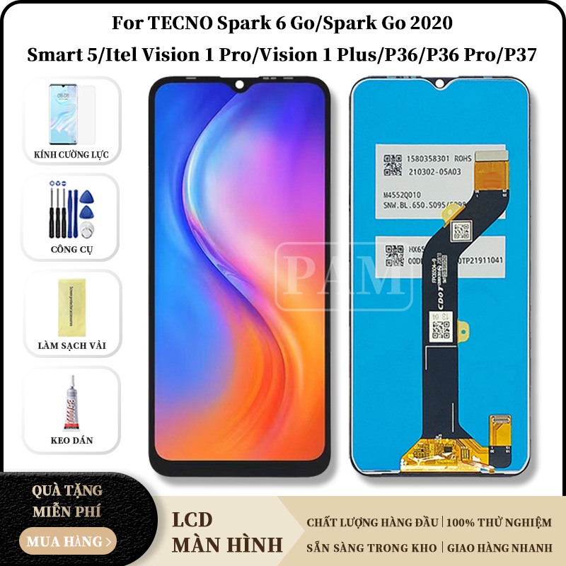 Dành Cho Tecno Spark 6 Go Go 2020 2021/Smart 5 5 Pro/Hot 10 Lite/Vision 1 Pro 1 Plus/P36/P36 Pro/P37