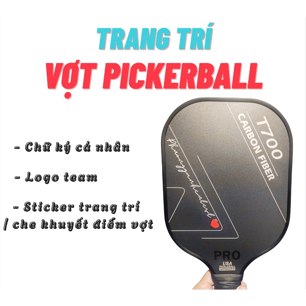 Sticker Custom vợt Pickerball