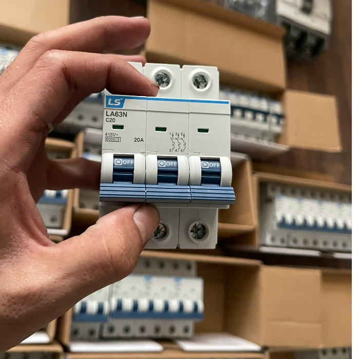 CHÍNH HÃNG_MCB_Aptomat LS LS63N-1P-2P-3P Chính hãng Có hóa đơn VAT GIÁ SỈ