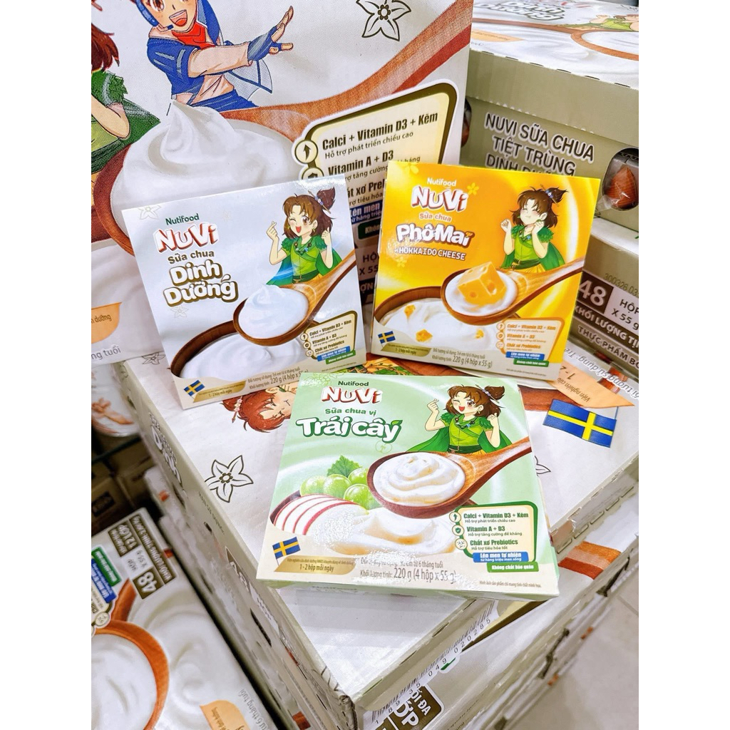 sữa chua nuvi lốc 4hộp của nutifood