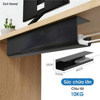 Khay đi dây điện dưới gầm bàn PVC chữ U quản lý cáp ổ cắm gọn gàng