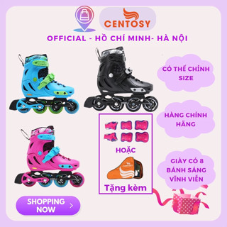  Giày Trượt Patin Trẻ Em Cao Cấp  CENTOSY  Kingfly W198-QS - Batin 8 Bánh Phát Sáng Form Nhựa Siêu Chắc Chắn 