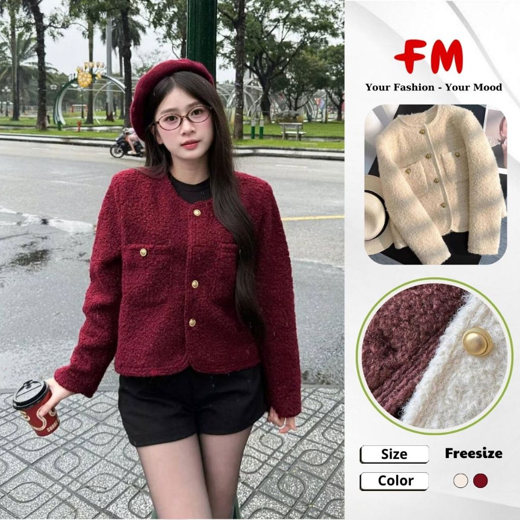 Áo Khoác Dạ Nữ Xù Ấm Áp FMSTYLE  SHOP – Form Đẹp Thời Trang Hàn Quốc 25120198