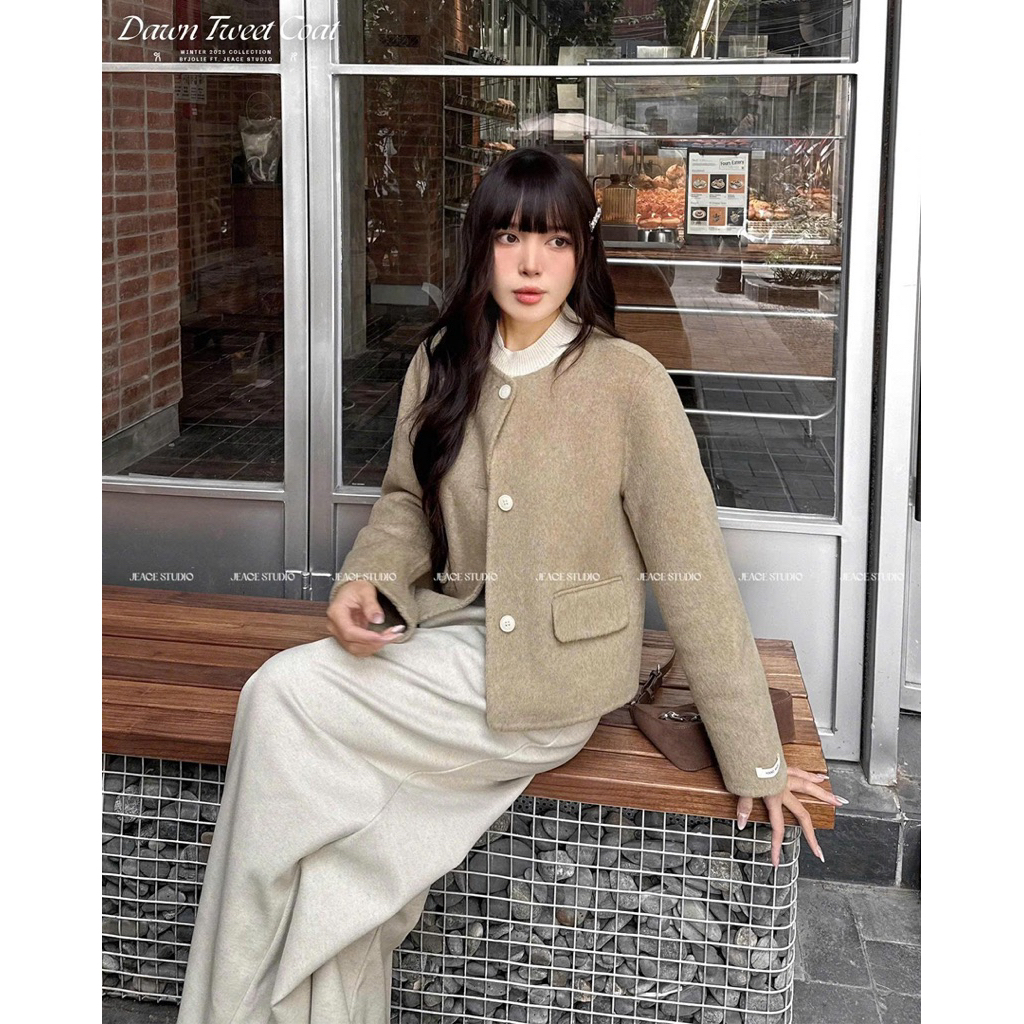 Áo khoác dạ ép Hàn cao cấp nữ Dawn Coat Jeace Studio By Jolie