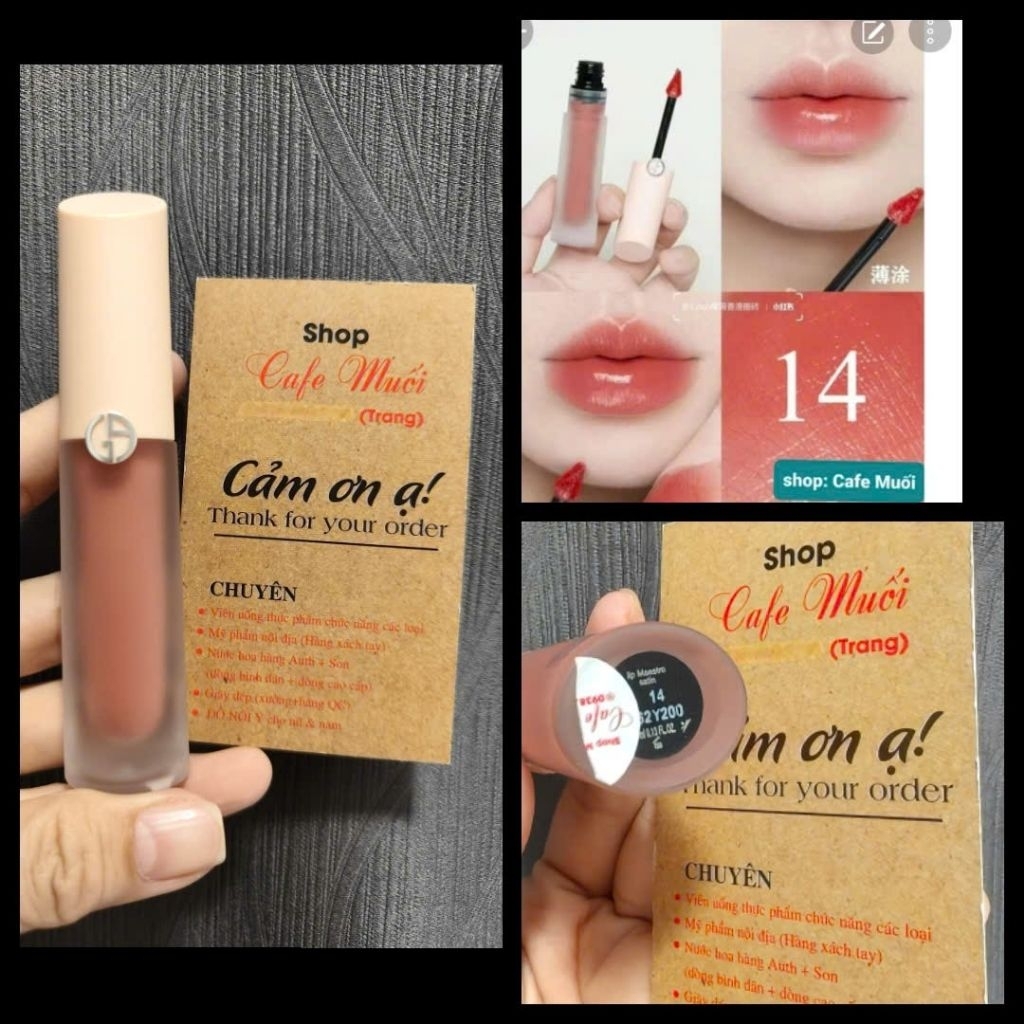 SON KEM LÌ  G i o @rm@ni Lip Maestro Satin mã 14 Spring Stroll 👍 cam hồng đất