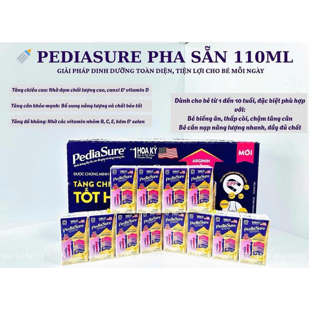 sữa pha sẵn pediasure 110ml