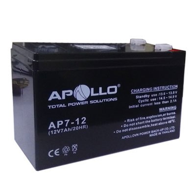 [ HỎA TỐC ] Ắc quy khô Apollo 12V 7ah, AP7-12  | Dùng cho UPS, năng lượng mặt trời, thiết bị mạng...