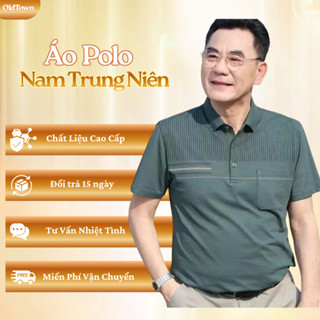  Áo Thun Nam Trung Niên OLDTOWN Ngắn Tay Có Túi Chất Liệu Thun Lạnh Mềm Mịn Quảng Châu Cao Cấp 