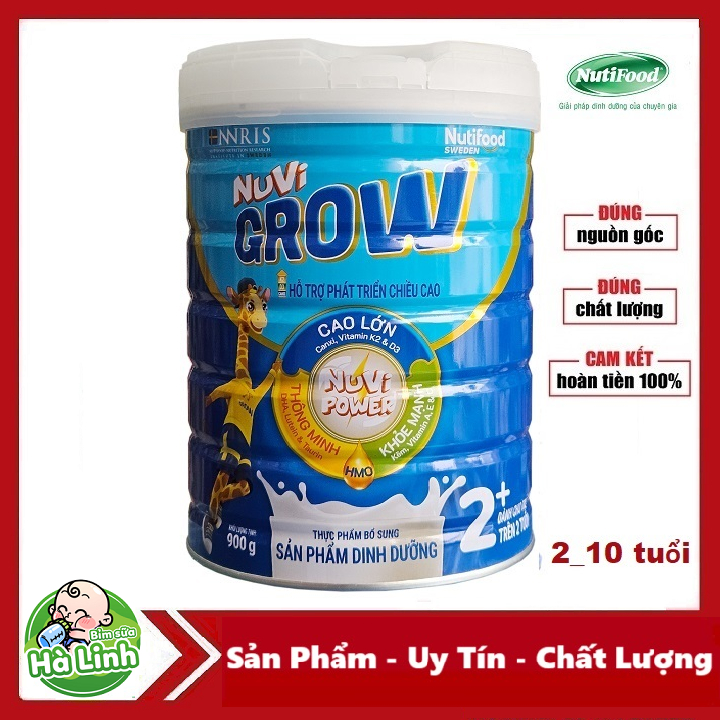 Sữa Bột Nuvi Grow 1+ 2+ thay thế Nuvita Grow Diamond 2+ 900g (Date 2026)