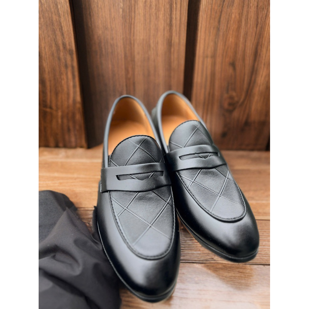 Giày Penny Loafer - Giày Lười Da Nam Đế 2 Tầng Cao 4cm - Giày Tây Lười Nam -  Đế Cao Su - Bảo Hành 1