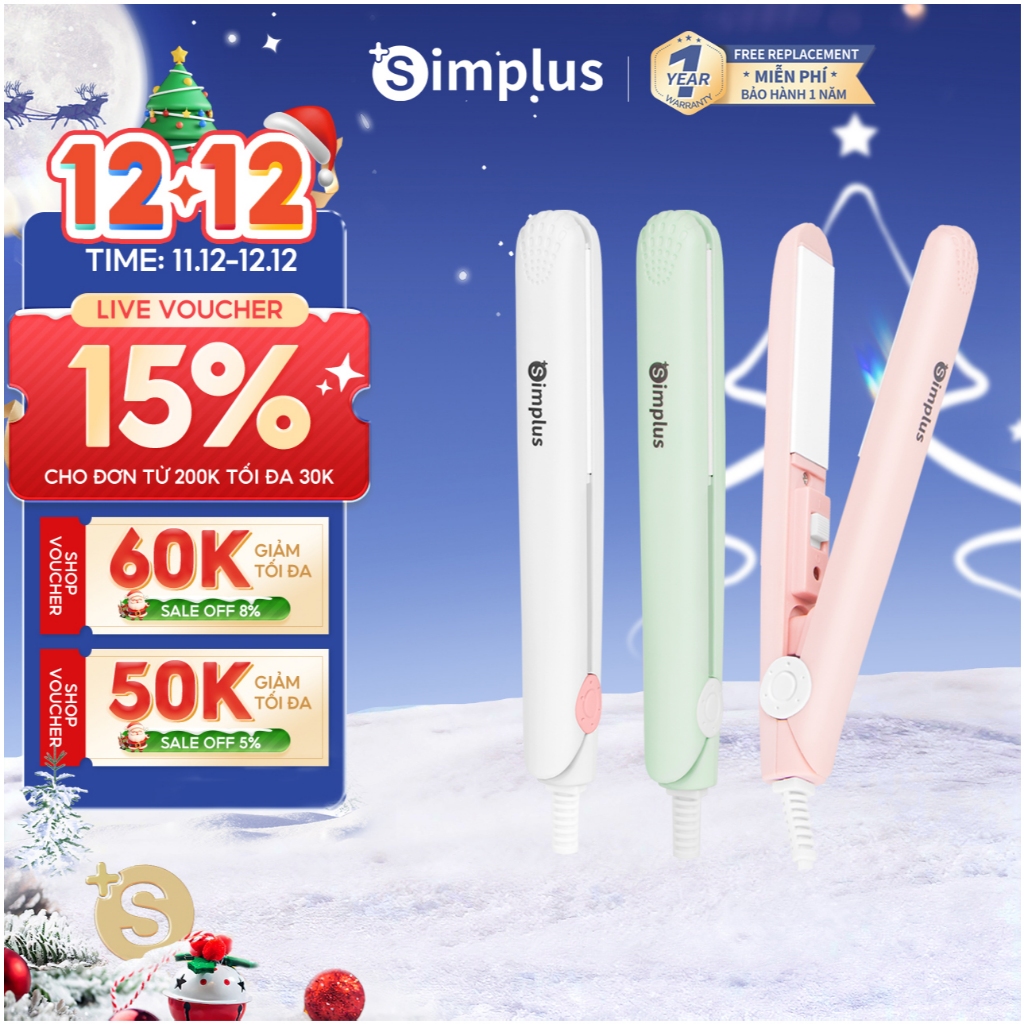 Simplus Máy uốn duỗi tóc Mini ZFBA007 - Bảo Hành 1 Năm 1 Đổi 1 | BigBuy360 - bigbuy360.vn