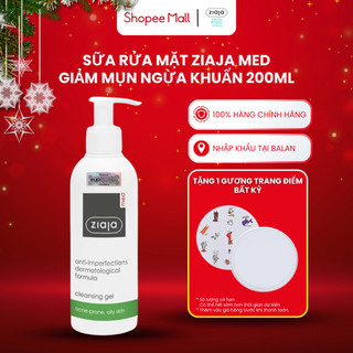  Sữa Rửa Mặt Giảm Mụn Ngừa Khuẩn Ziaja Med Anti-imperfections Dermatological Formula Cleansing Gel 200ml 