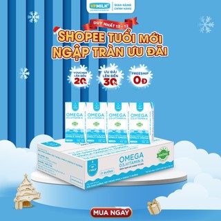  Sữa Dinh Dưỡng Tiệt Trùng VPMilk Omega Ít Đường dạng hộp 110ml  thùng 48 hộp  