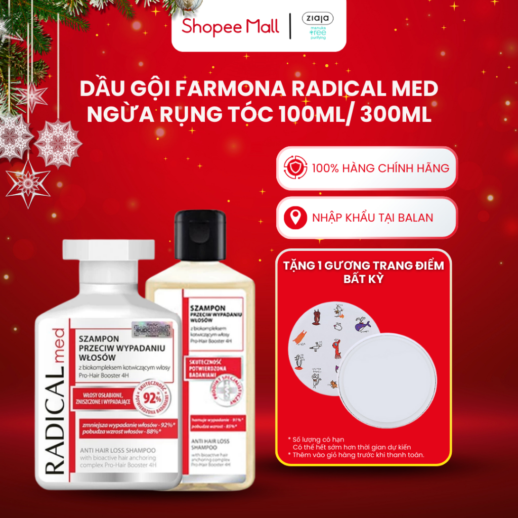  Dầu Gội Giúp Ngừa Rụng Tóc - Farmona Radical Med Anti Hair Loss Shampoo 300ml 