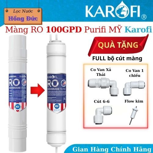 LÕI LỌC NƯỚC SỐ 4 - MÀNG RO PURIFIM KAROFI Mỹ 100GDP - Màng RO đúc Mỹ Karofi