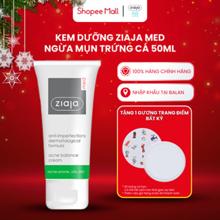  Kem Dưỡng Ngừa Mụn Trứng Cá  Ziaja Med Anti-imperfections Dermatological Formula Acne Balance Cream 50ml 