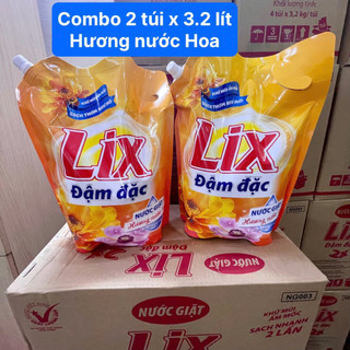  Combo 2 Nước Giặt Lix 3.2kg Đậm Đặc Chính Hãng –  Sạch Sâu Thơm Lâu MUA NGAY! 