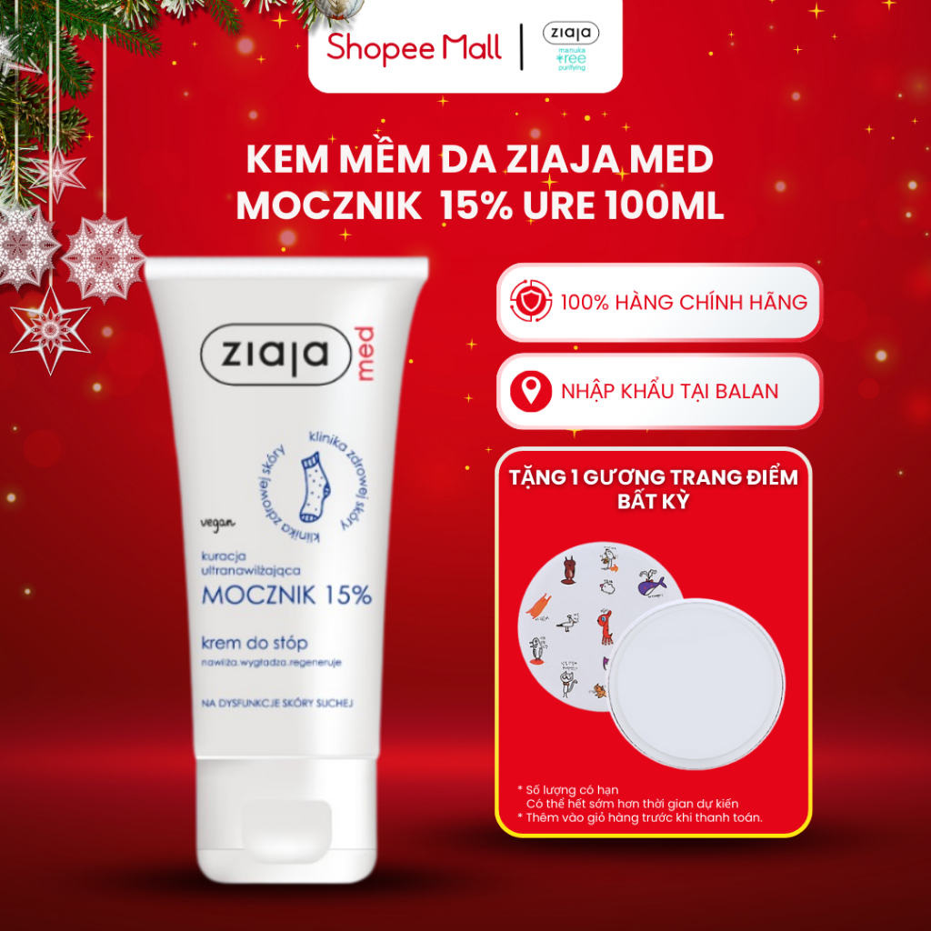 Kem Mềm Da 15% Ure - Ziaja Med Mocznik 15% Urea Cream 100ml