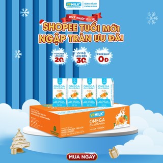  Sữa trái cây VPMILK Omega vị CAM tự nhiên hộp 110ml  Thùng 48 hộp  
