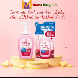  Nước rửa bình sữa Arau Baby 500ml cho bé dung dịch rửa bình sữa Nhật Bản 