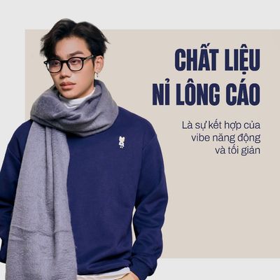 Áo Sweater Unisex NOAM Tiny Form rộng Vải nỉ chân cua - Màu xám/ kem/ be/ nâu cà phê/ xanh than/ đen