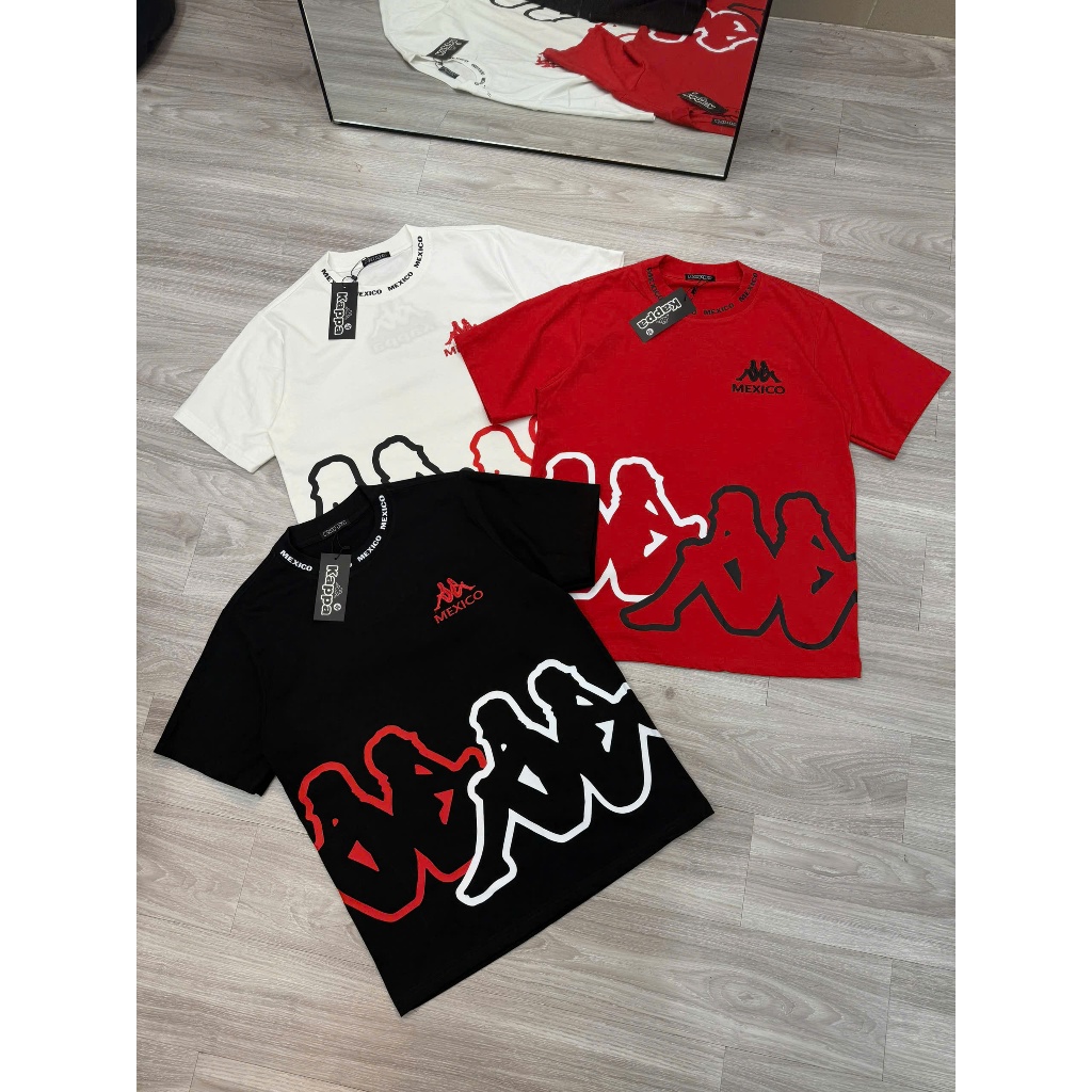 Áo Thun Kappa Mexico Unisex, Streetwear Logo , Form Rộng, Hot Trend, Chất Liệu Cao Cấp