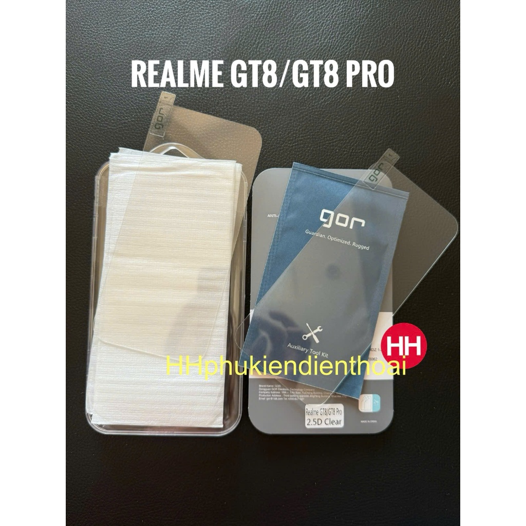 Kính cường lực Realme GT8 , GT8 Pro GOR phủ nano ,trong suốt