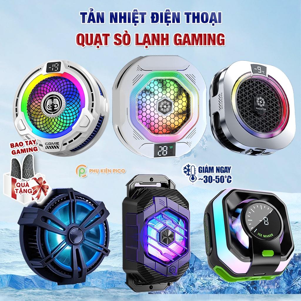 Quạt tản nhiệt điện thoại sò lạnh FS18 Pro / TH12 Pro / TH16 Pro / TH18 / S3 / J42 / X65 / X12 Plus