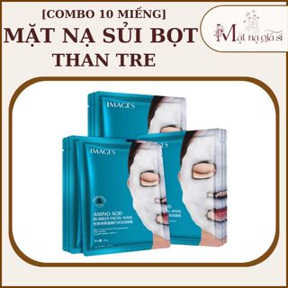   Combo 10 Miếng  Mặt nạ sủi bọt thải độc Images Amino Acid Bubbles Facial Mask - Combo 10m 