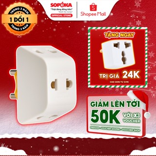  Đầu Nối Chia Điện Đa Năng 3 Cửa SOPOKA P11 Chống Tuột Phích Chịu Tải 2200W Bảo Hành 2 Năm 